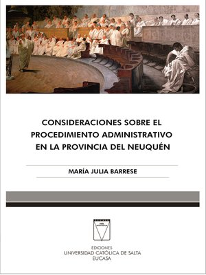 cover image of Consideraciones sobre el procedimiento administrativo en la provincia de Neuquén